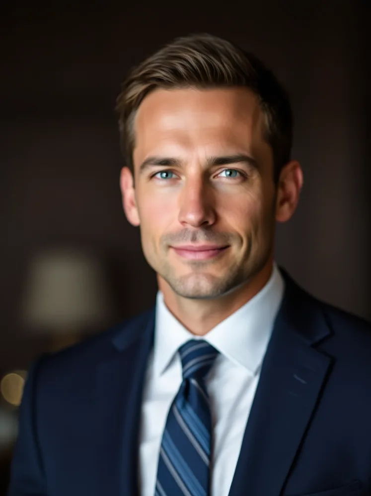 AI attorney headshot: associate version of the same formality