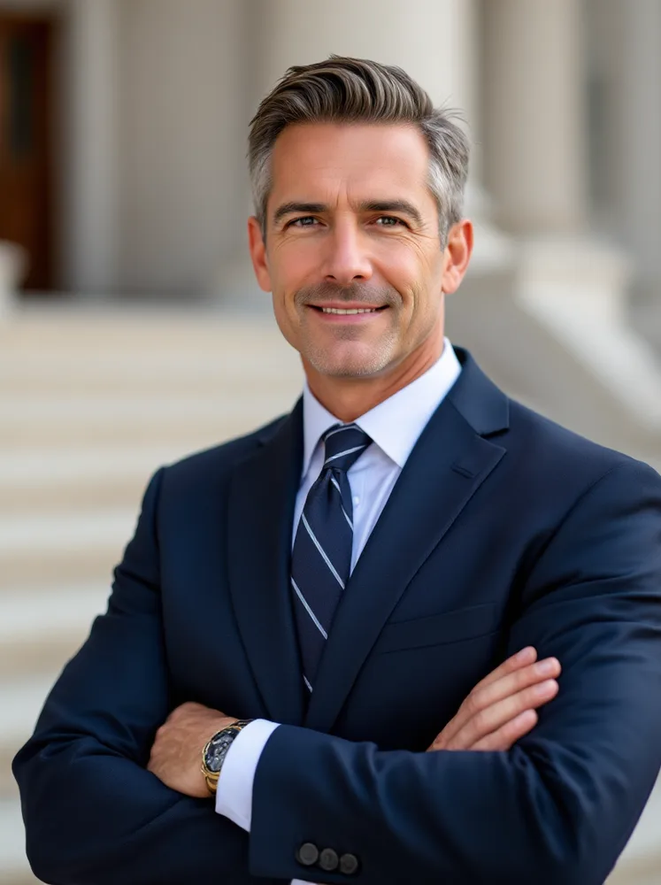 attorney headshot example, courthouse steps