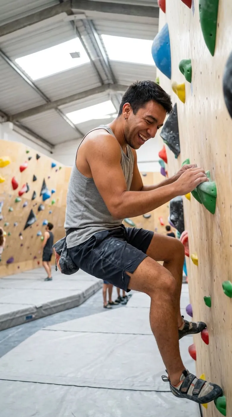 Nano Banana 2 scene: bouldering