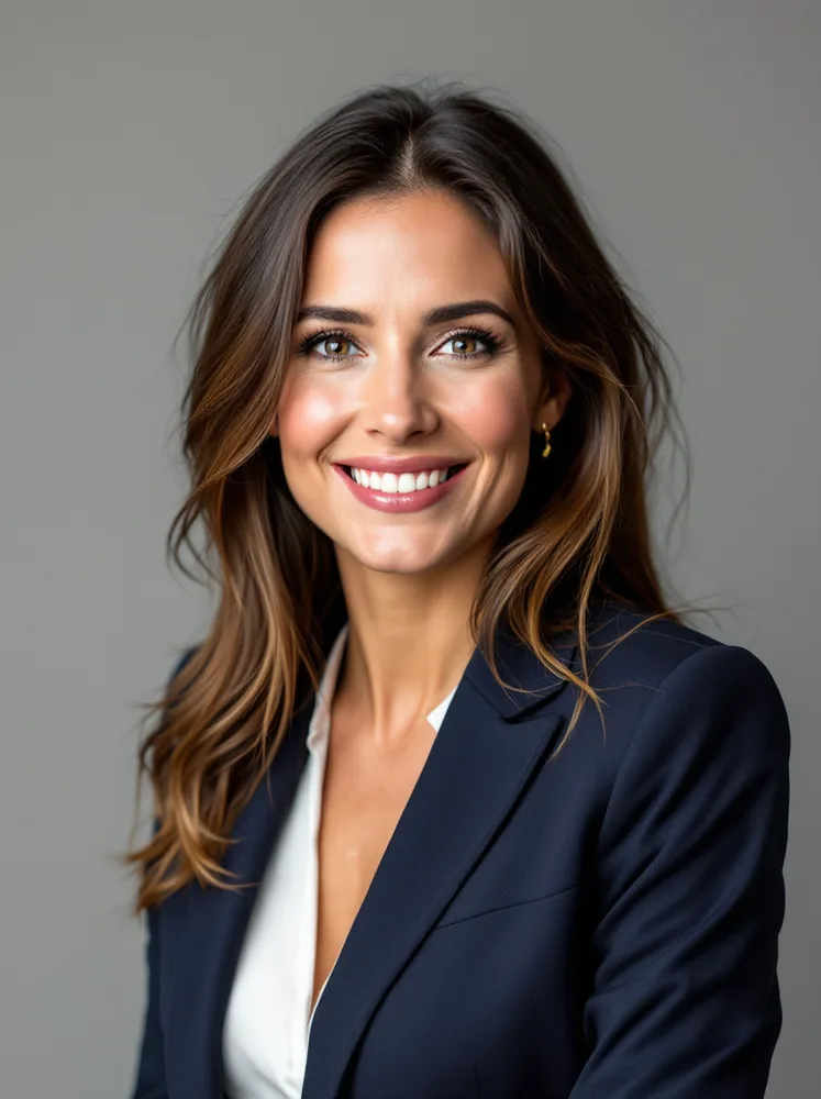 business headshot example, grey studio