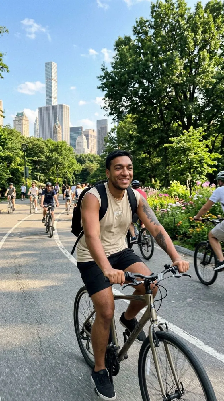Nano Banana 2 scene: central park bike