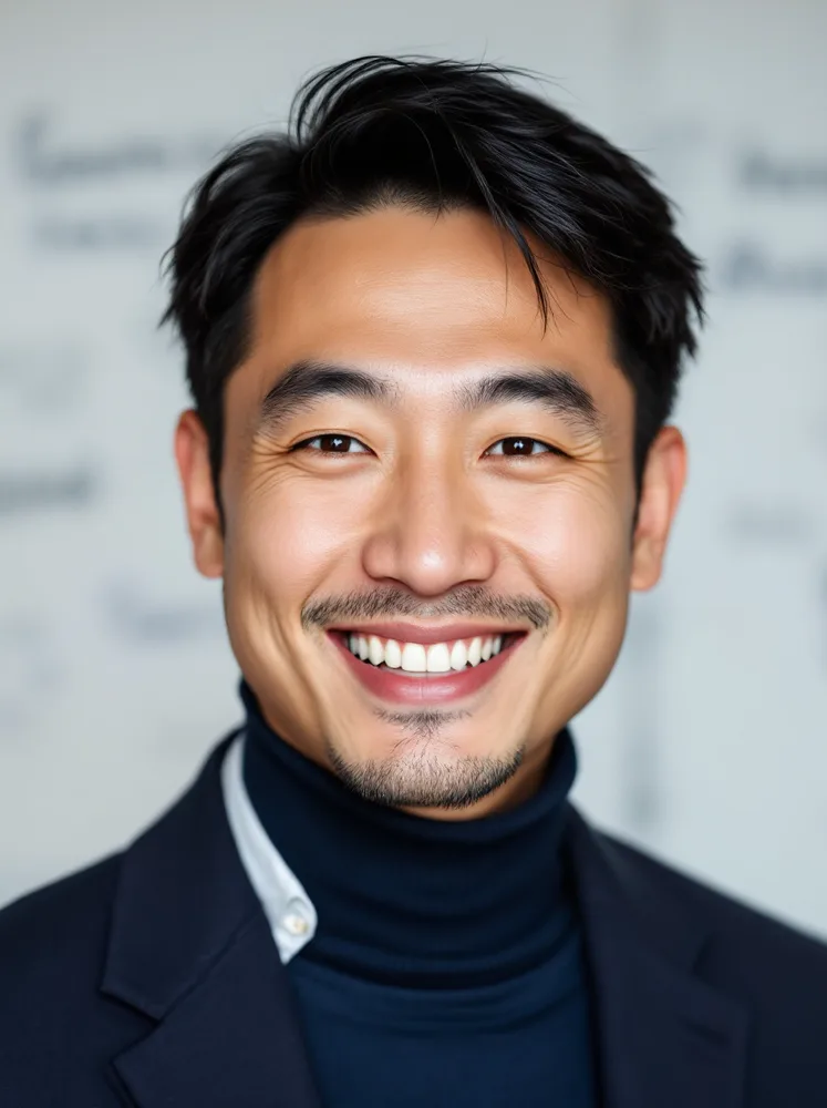 AI consultant headshot: the strategy-session look, engaged not posed