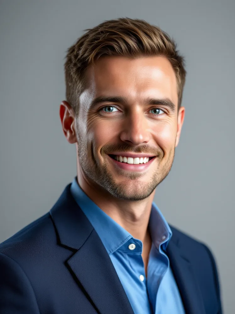 AI corporate headshot: the studio set, complete: six people, one look