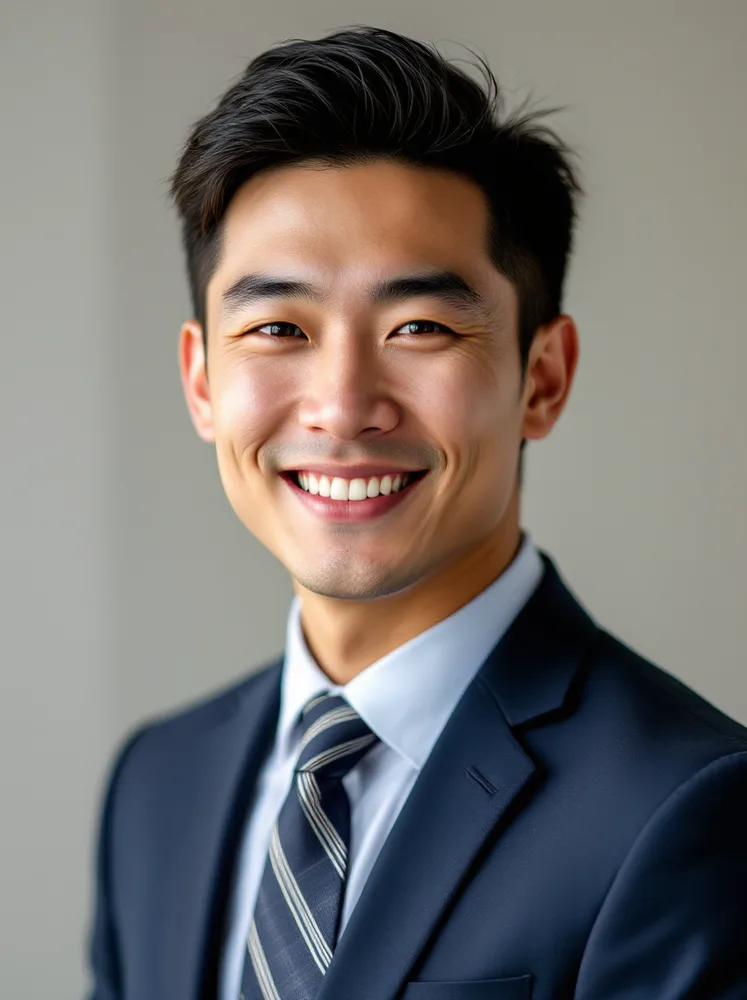 cv photo example, no tie, off-white background