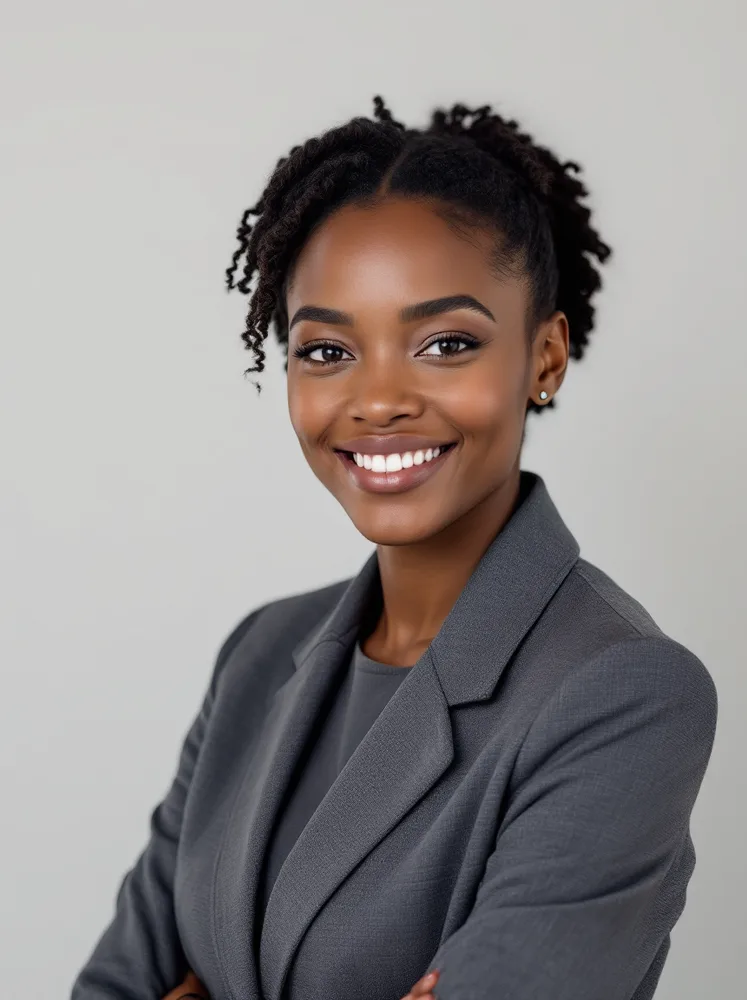 cv photo example, light grey background
