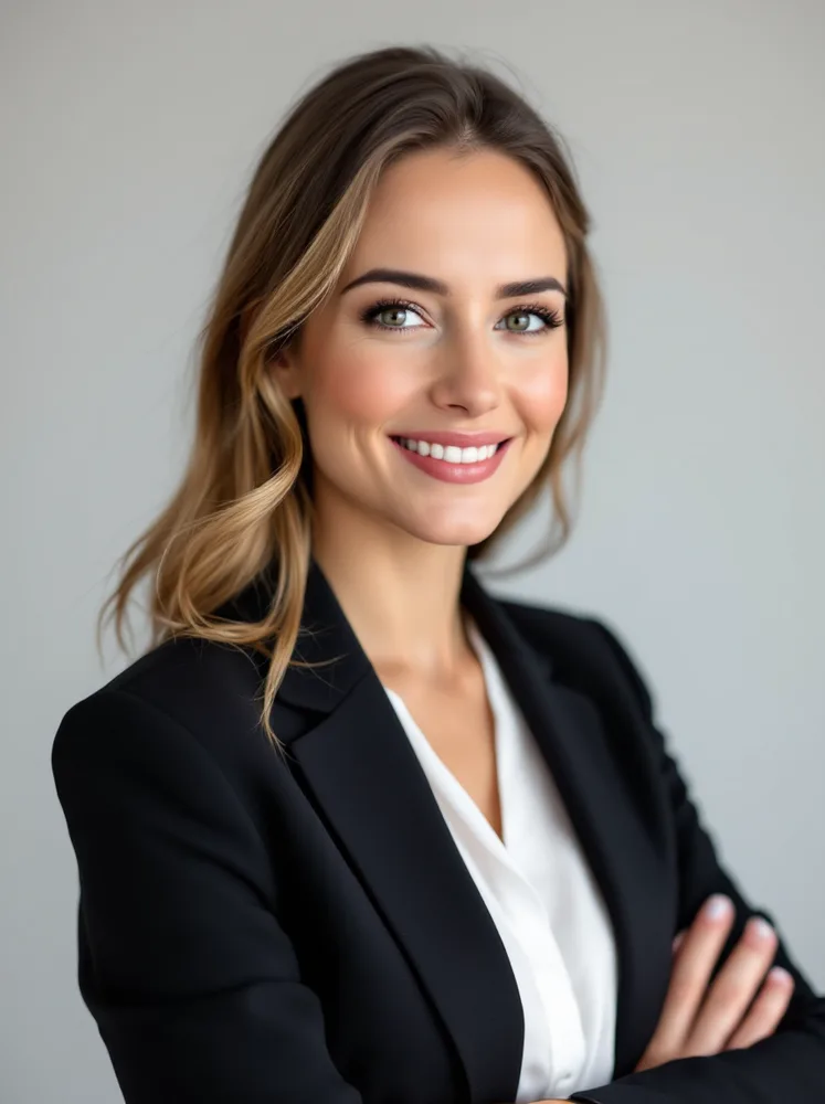 AI CV photo: plain light background, nothing competing with the face