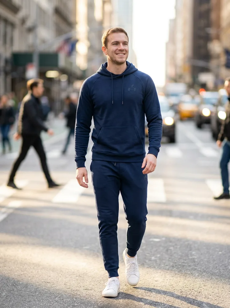AI fitness influencer photo, athleisure street style