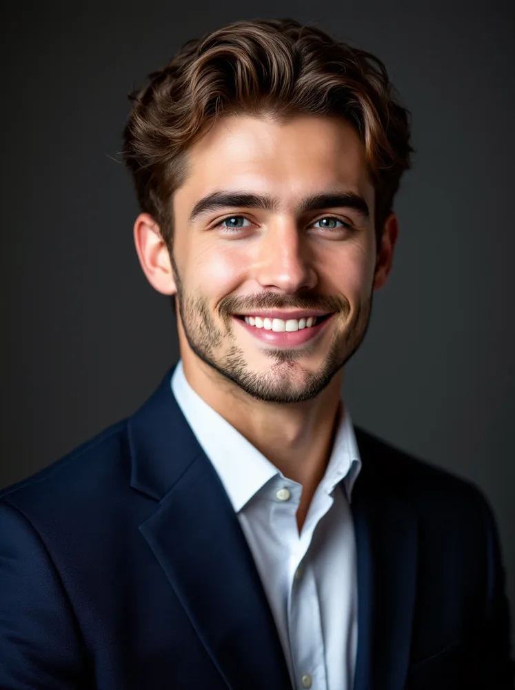 AI interview photo: first-job formality without the stiffness