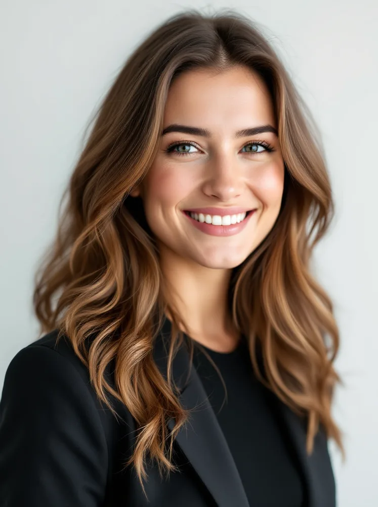 AI interview photo: internship application on soft white
