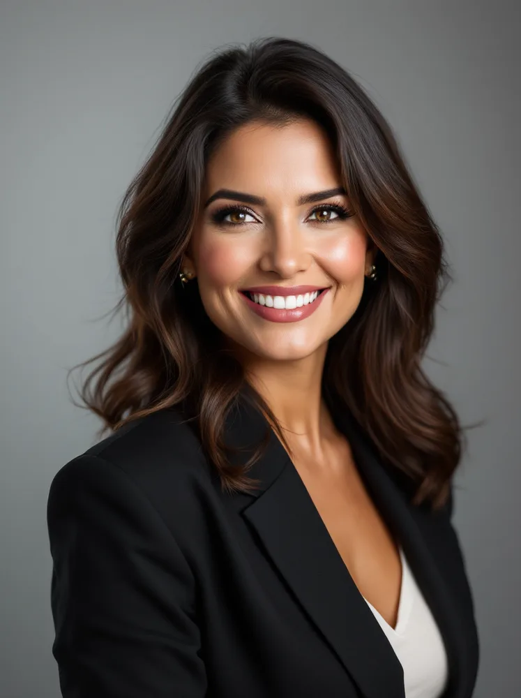 AI LinkedIn headshot: gradient backdrop, warm direct smile
