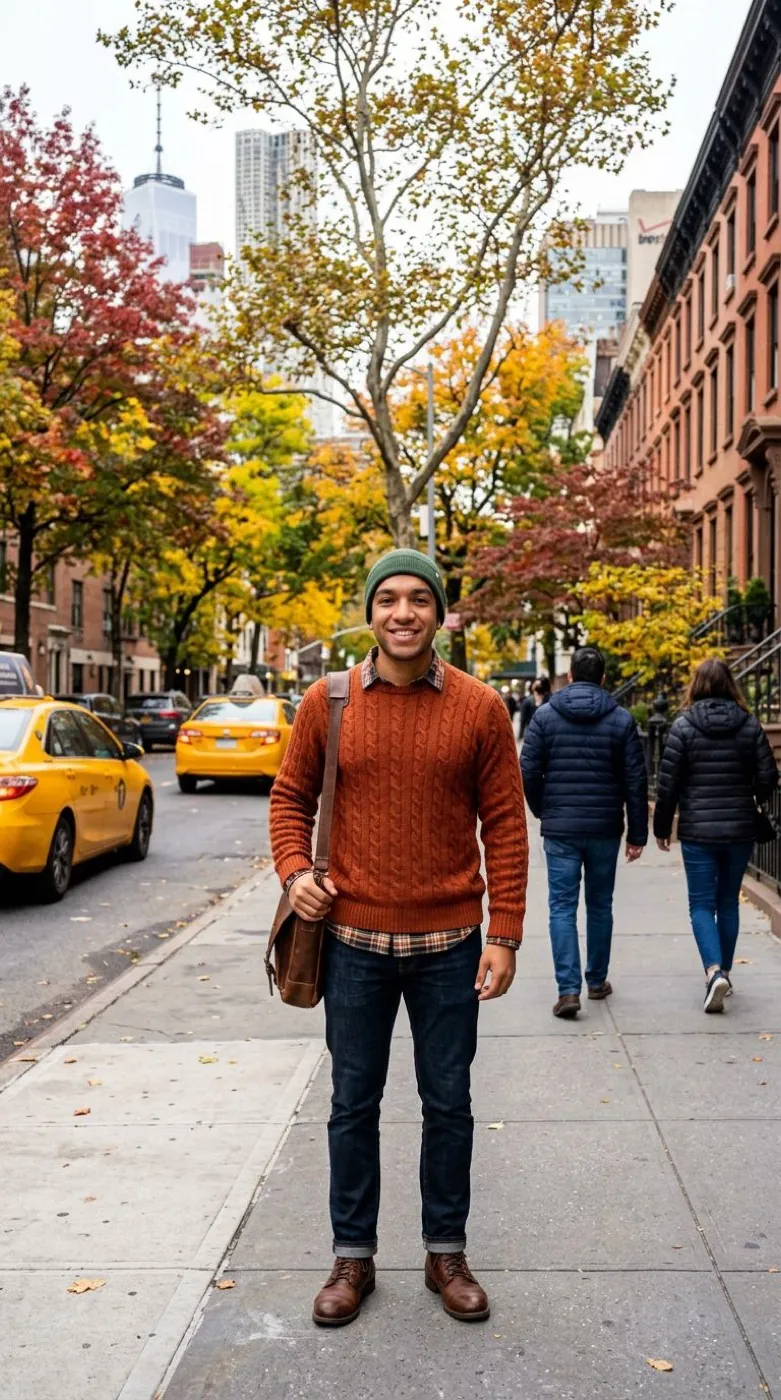 Nano Banana 2 scene: nyc autumn brownstone