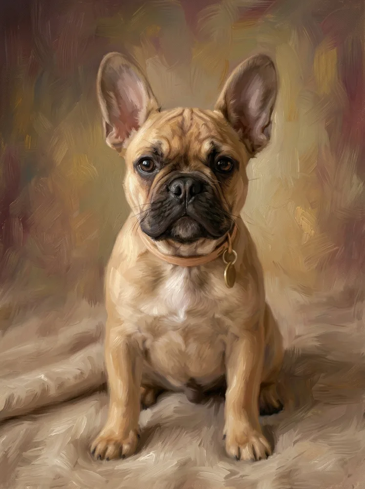 Example pet portrait, oil painting dog portrait