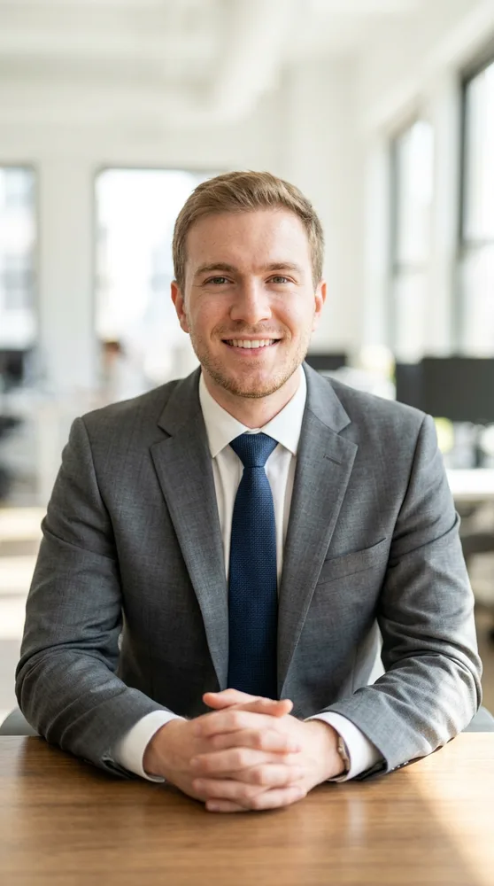 Example AI realtor headshot generated by renza