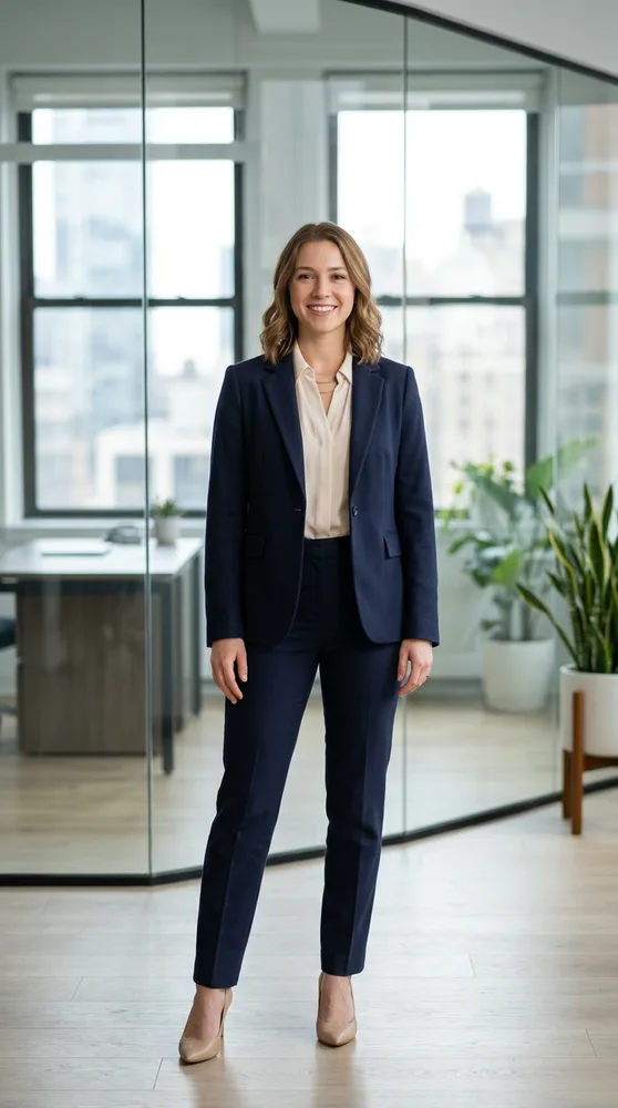 Example AI LinkedIn headshot generated by renza