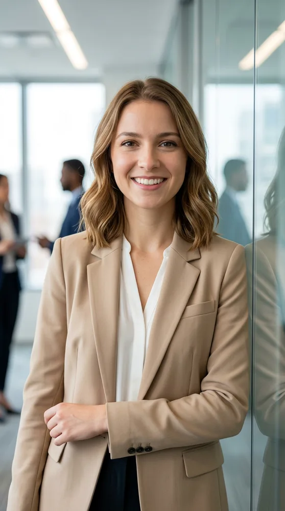 Example AI professional headshot generated by renza