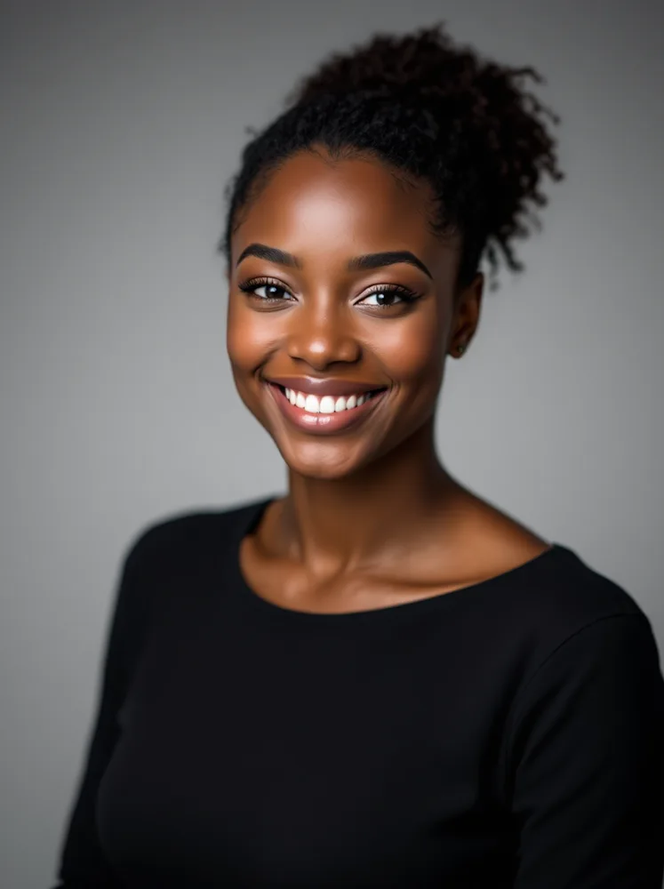 AI resume photo: tech application: relaxed, high-clarity, no suit