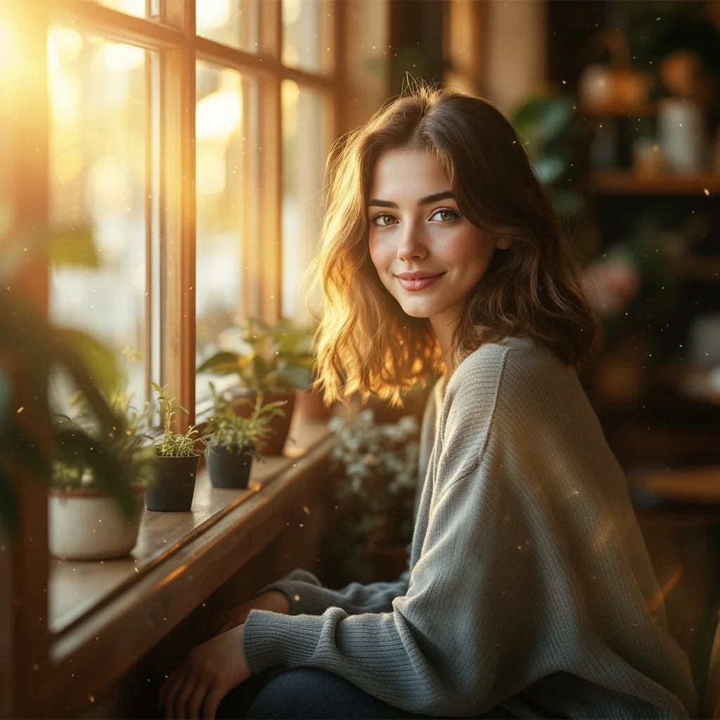 The same portrait transformed into Anime style art using renza AI