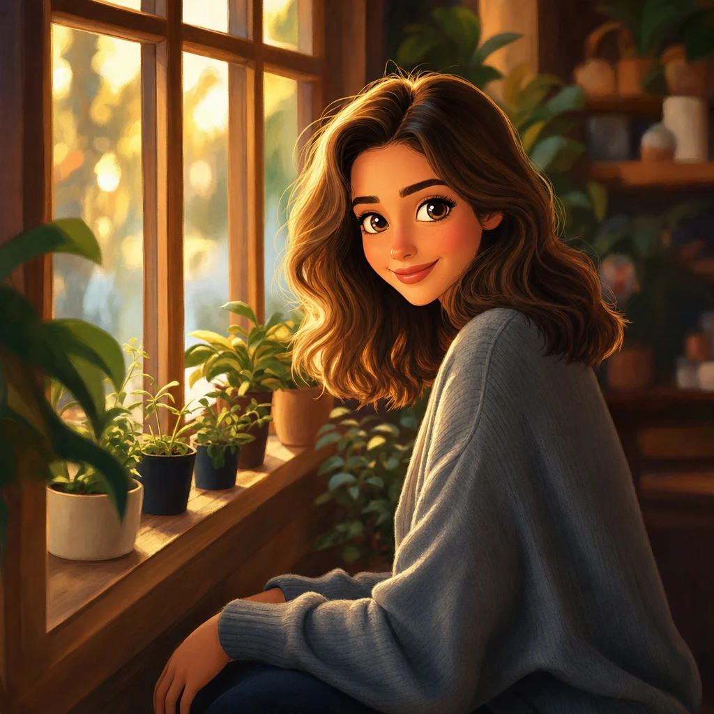 The same portrait transformed into Disney style art using renza AI