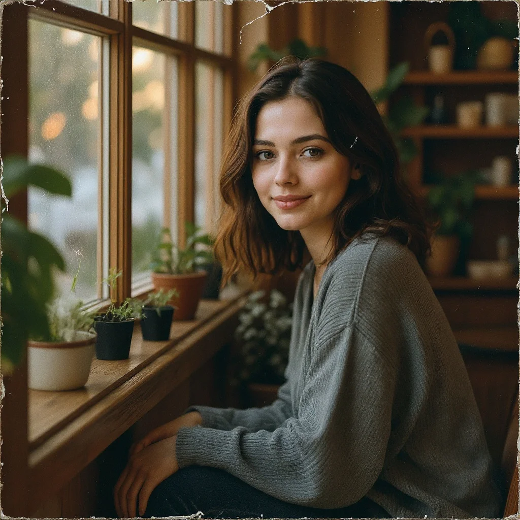 The same portrait after running the renza AI photo restoration